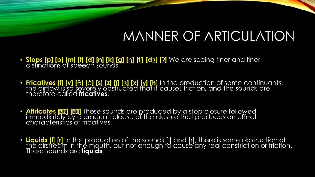 manner of articulation 1