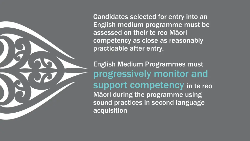 candidates selected for entry into an english 2