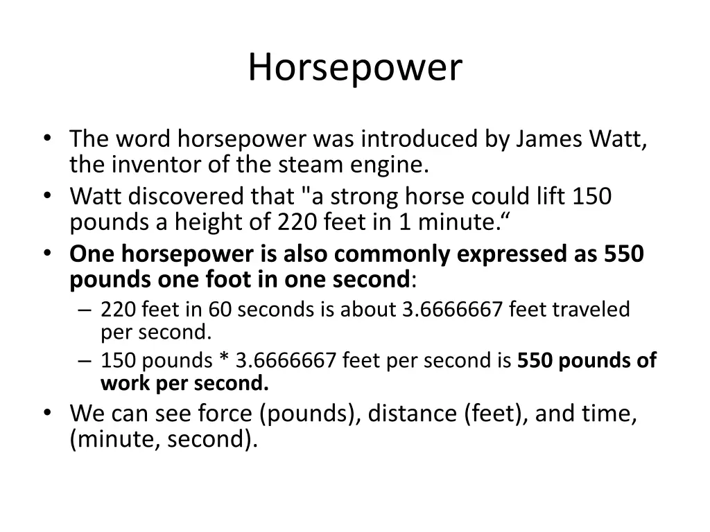 horsepower