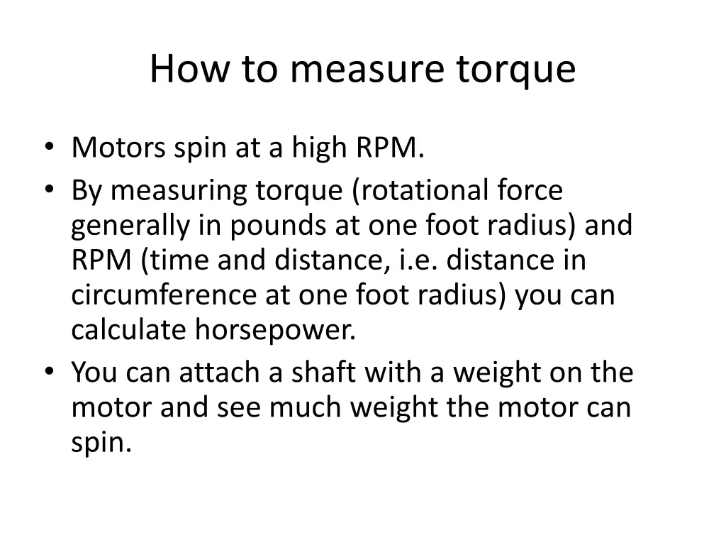 how to measure torque