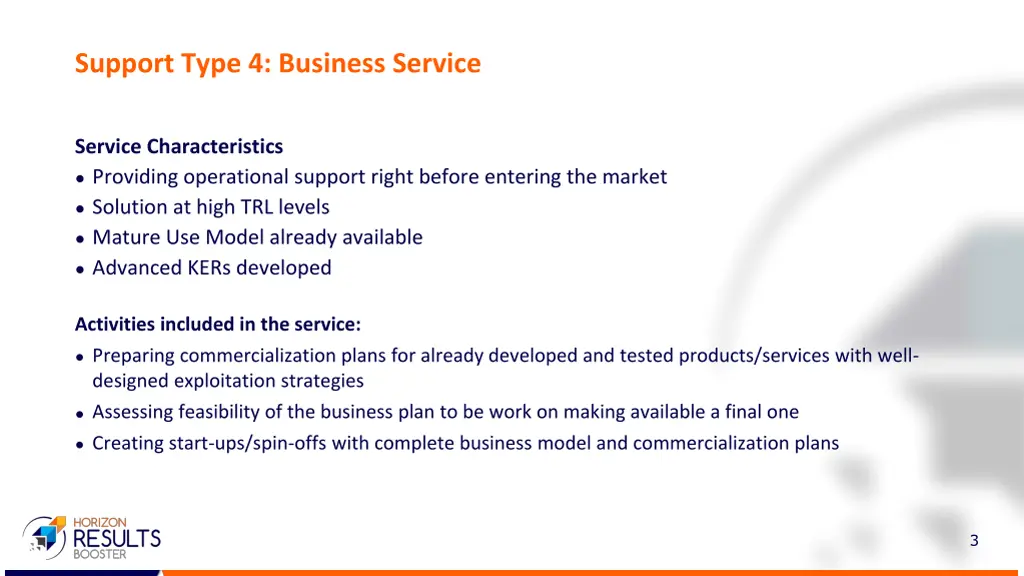 support type 4 business service