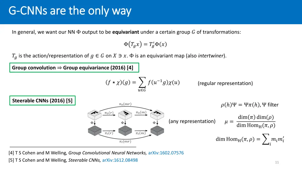 g g cnns are the only way cnns are the only way