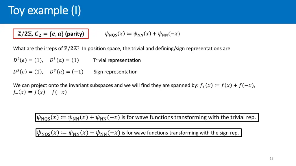 toy example i toy example i