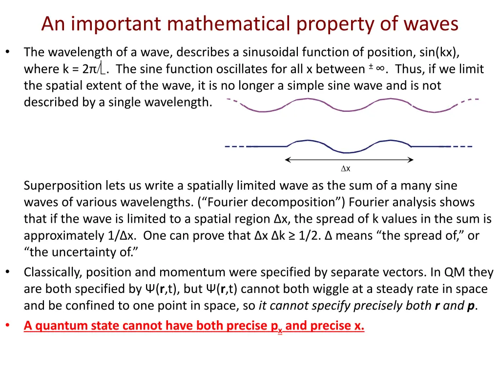 an important mathematical property of waves