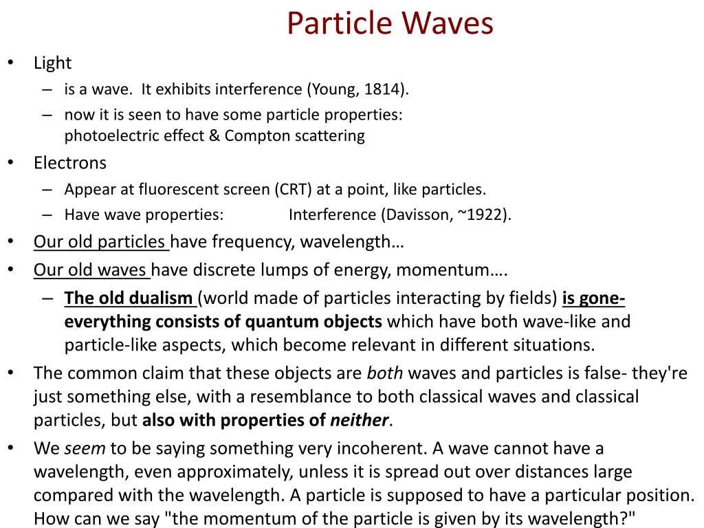 particle waves