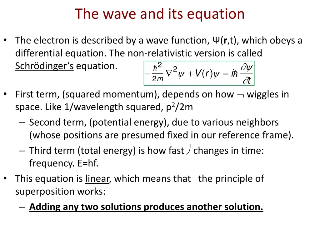 the wave and its equation