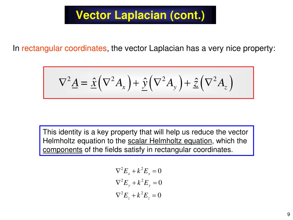 vector laplacian cont