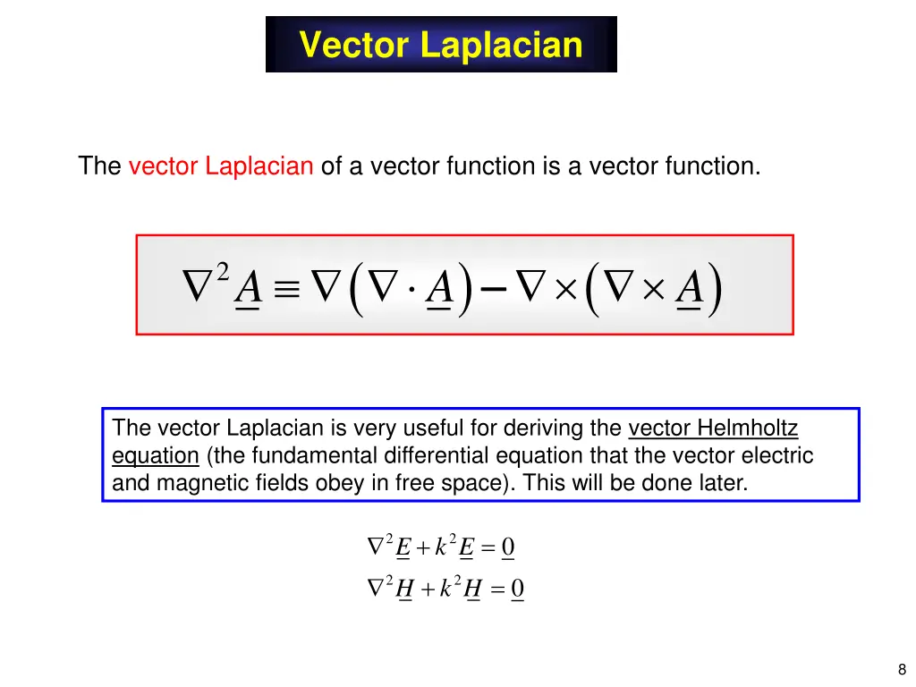 vector laplacian