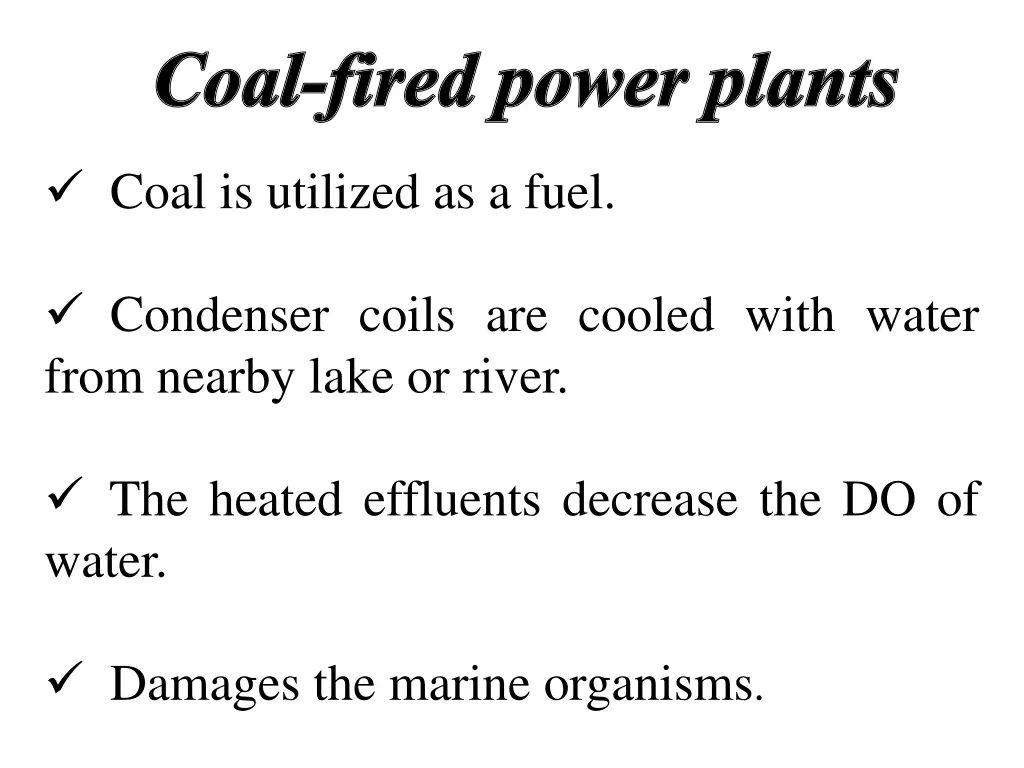 coal fired power plants