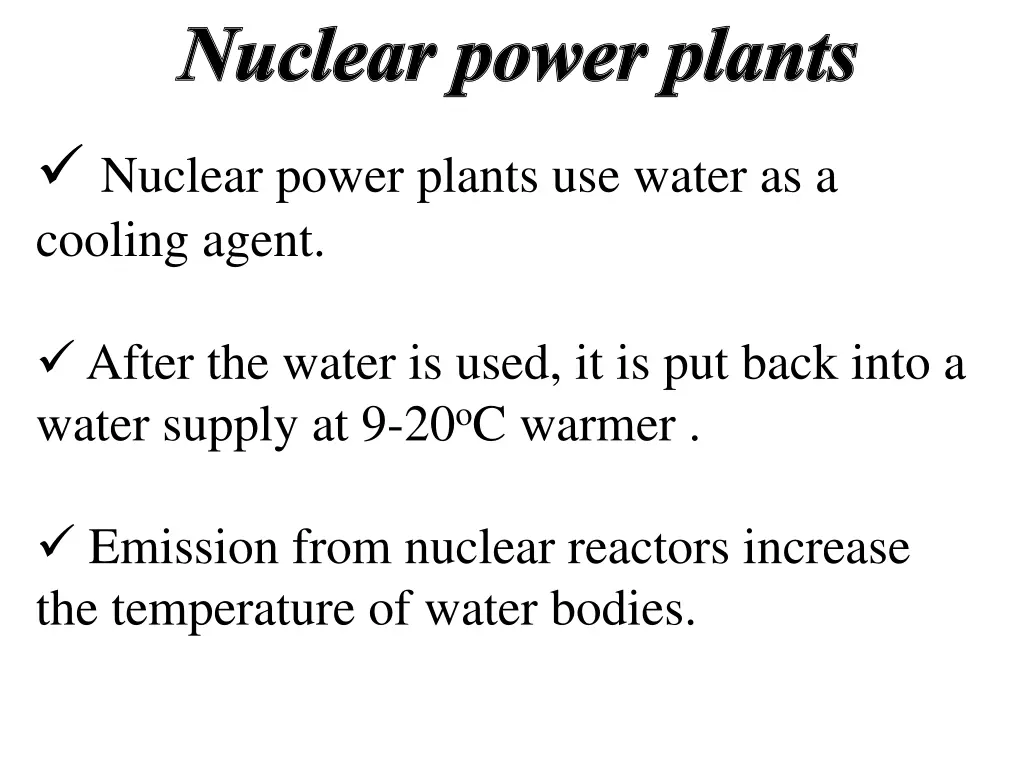 nuclear power plants