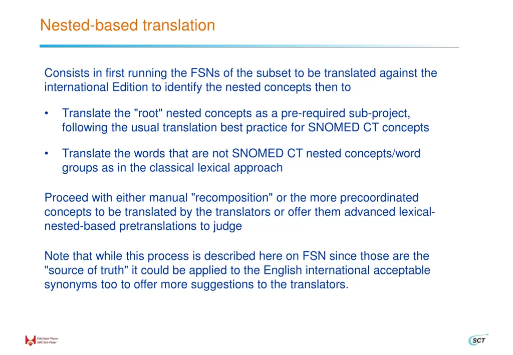 nested based translation