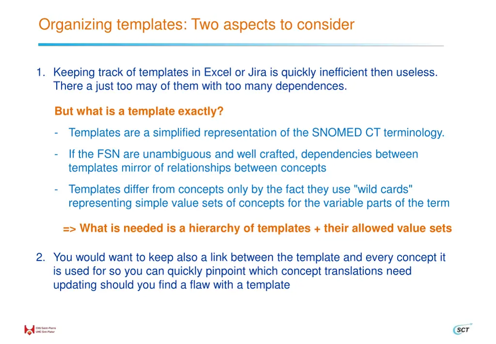 organizing templates two aspects to consider