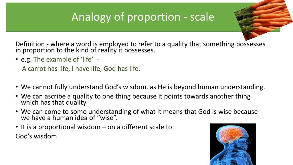 analogy of proportion scale