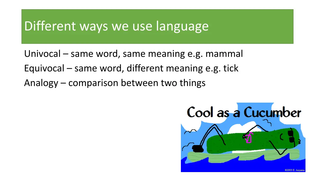 different ways we use language