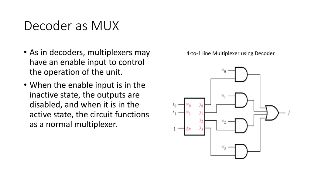 decoder as mux