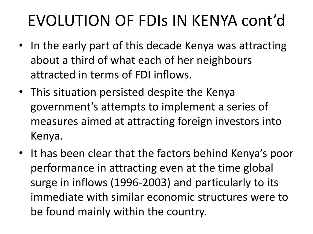 evolution of fdis in kenya cont d 3