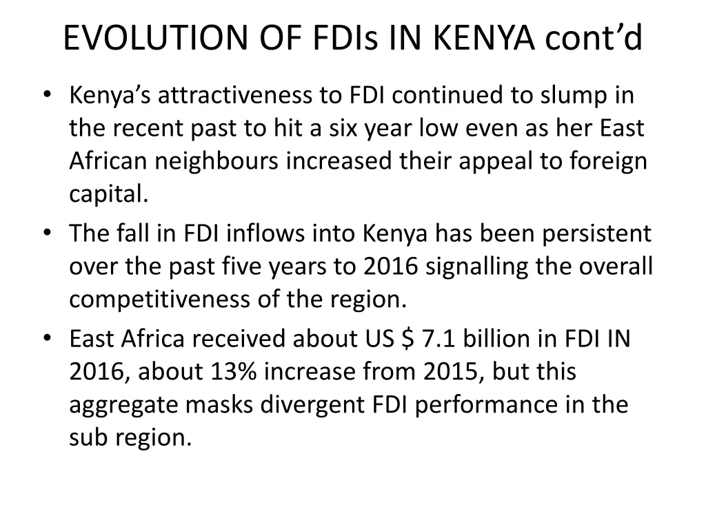 evolution of fdis in kenya cont d 4