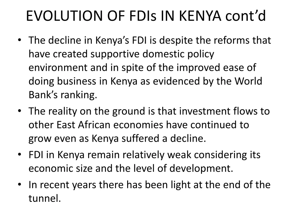 evolution of fdis in kenya cont d 5