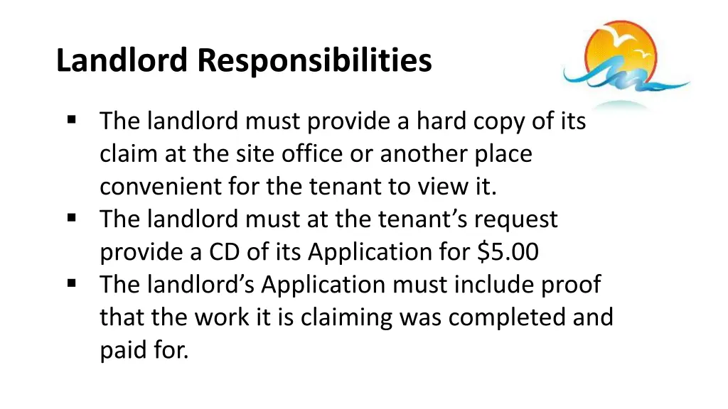 landlord responsibilities