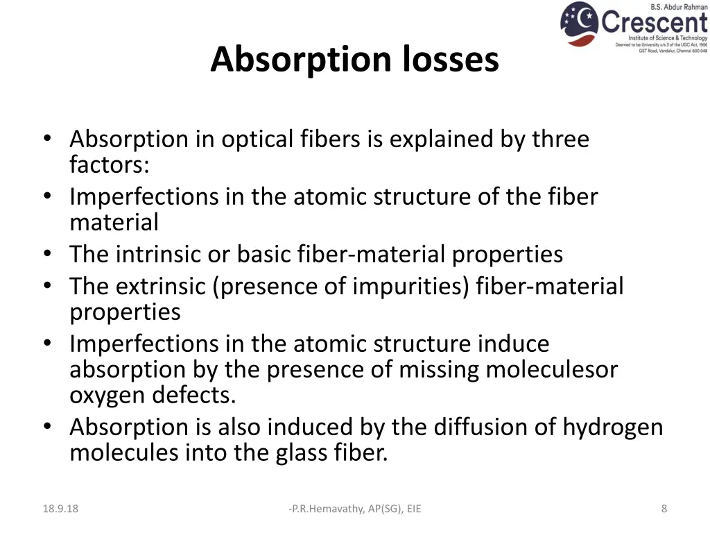 absorption losses