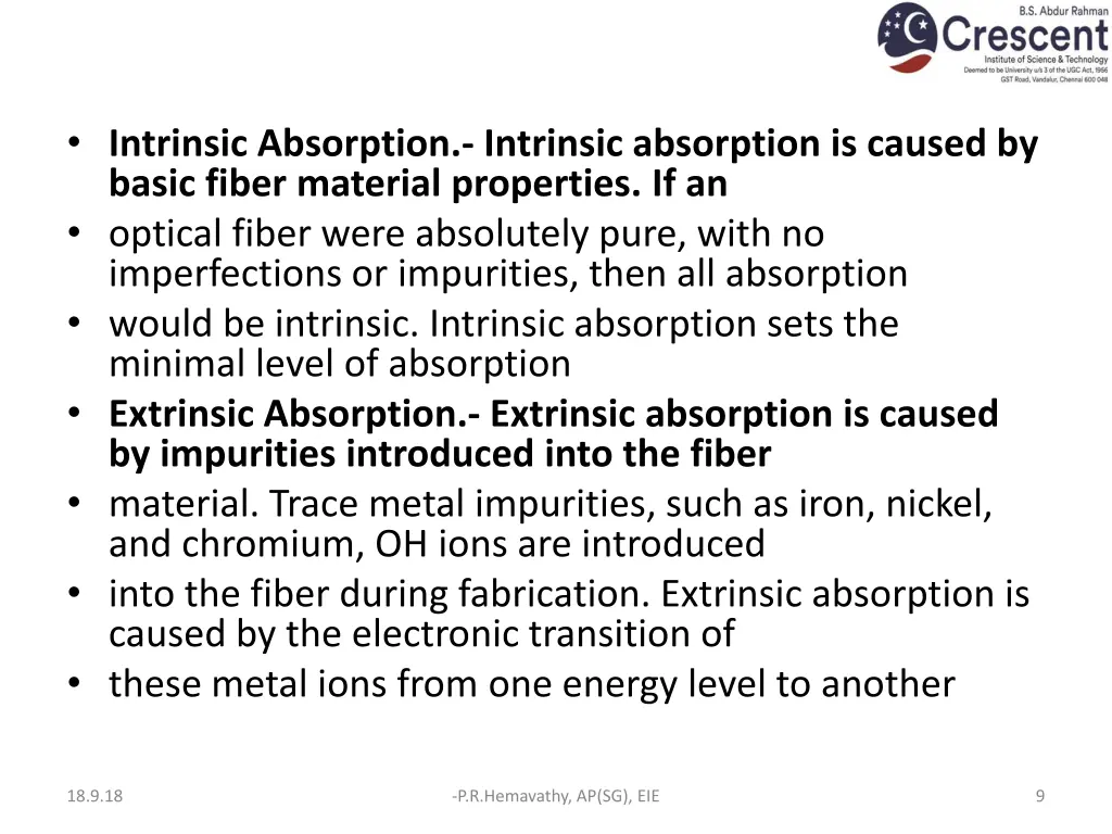 intrinsic absorption intrinsic absorption