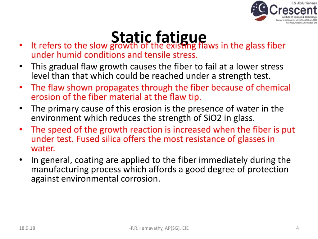 static fatigue