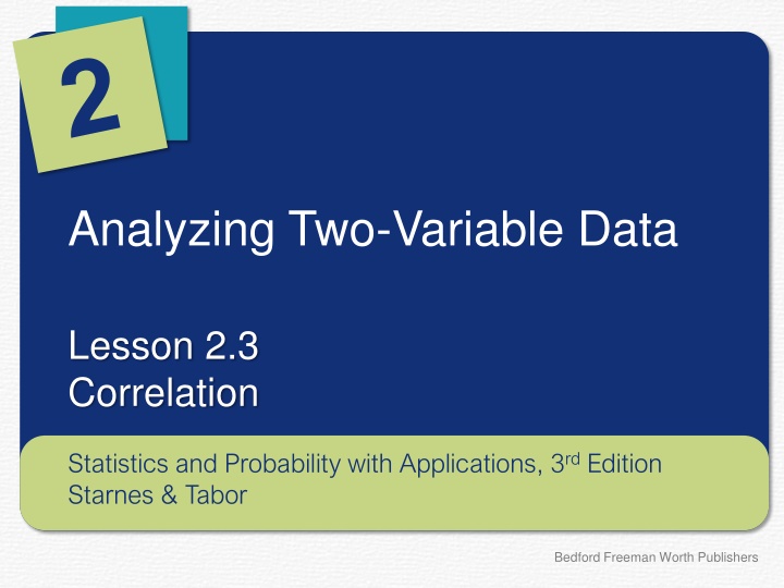 analyzing two variable data