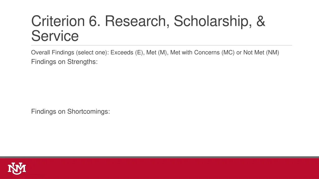 criterion 6 research scholarship service