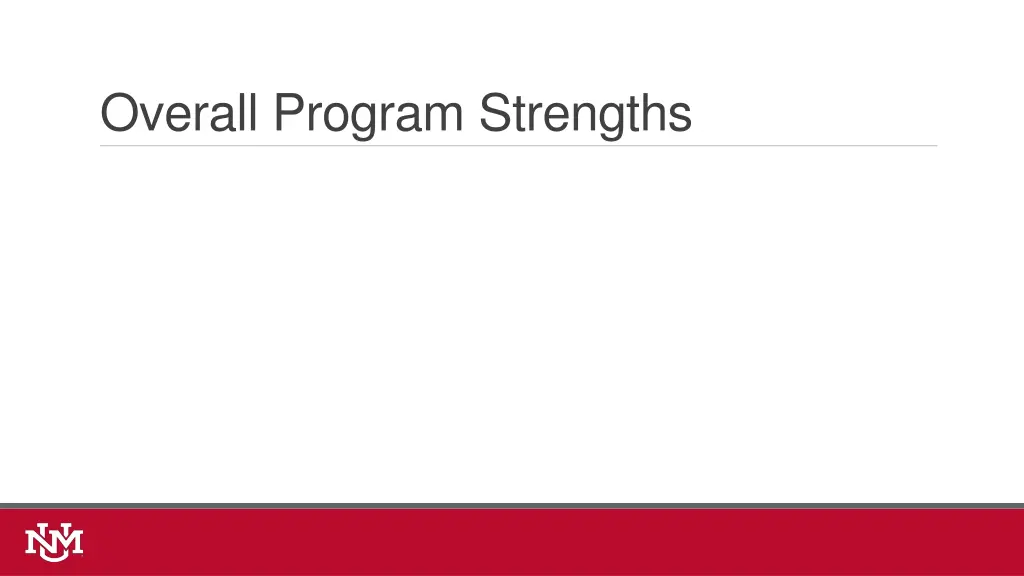 overall program strengths