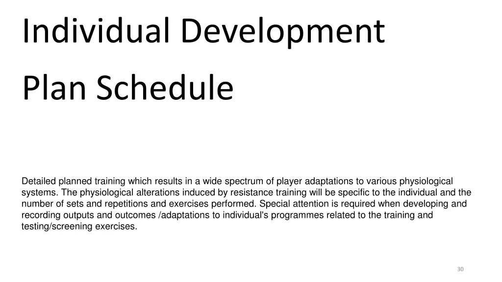 individual development