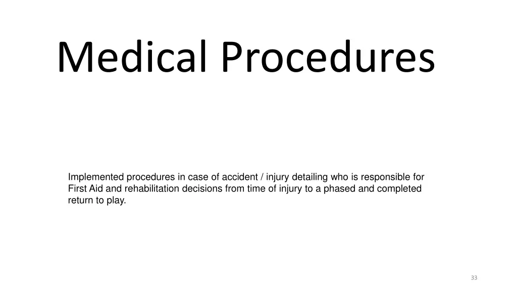 medical procedures