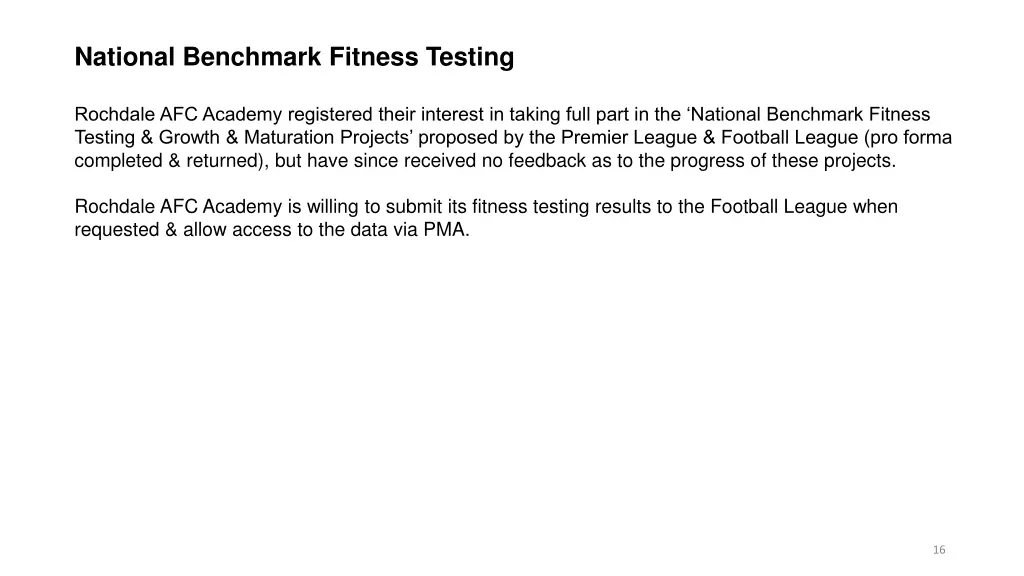 national benchmark fitness testing 1