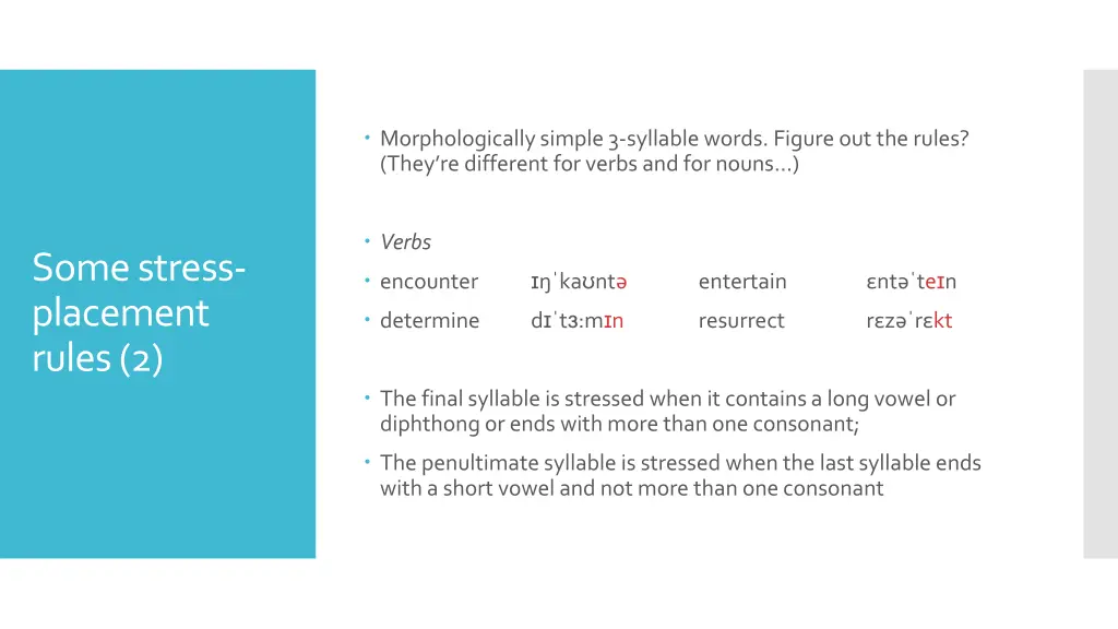 morphologicallysimple3 syllable words figure 1