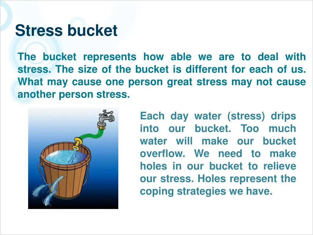 stress bucket