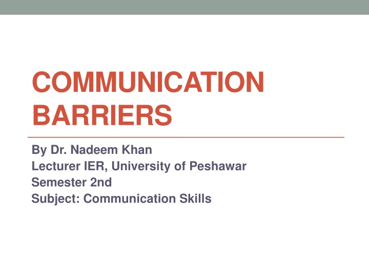 communication barriers