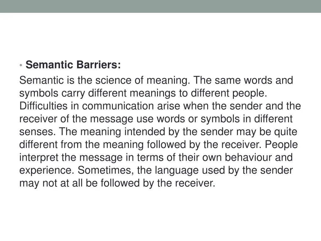 semantic barriers semantic is the science