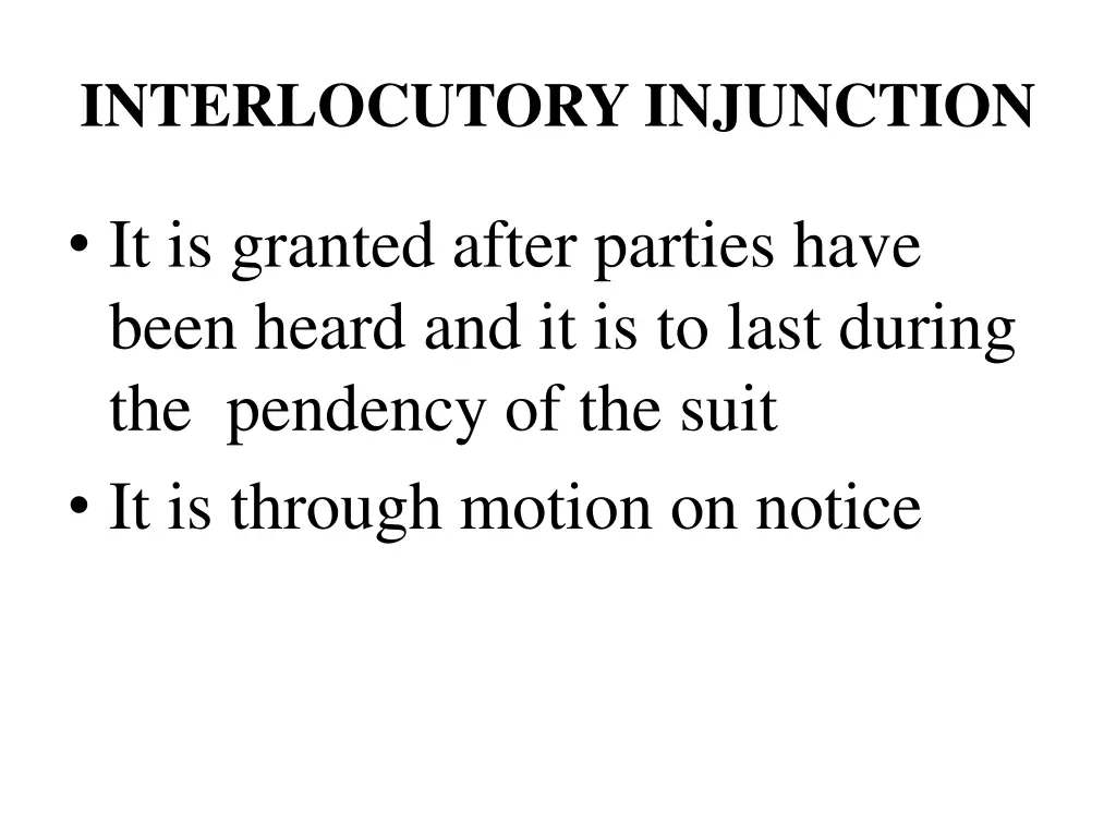 interlocutory injunction