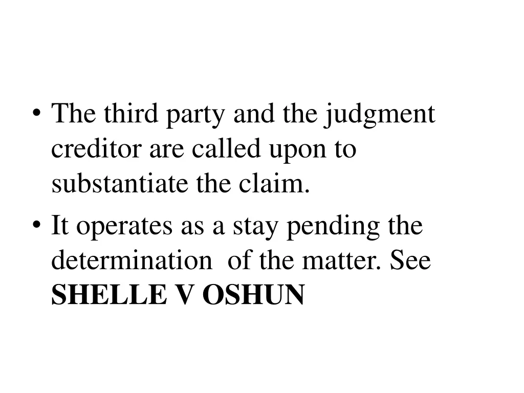 the third party and the judgment creditor