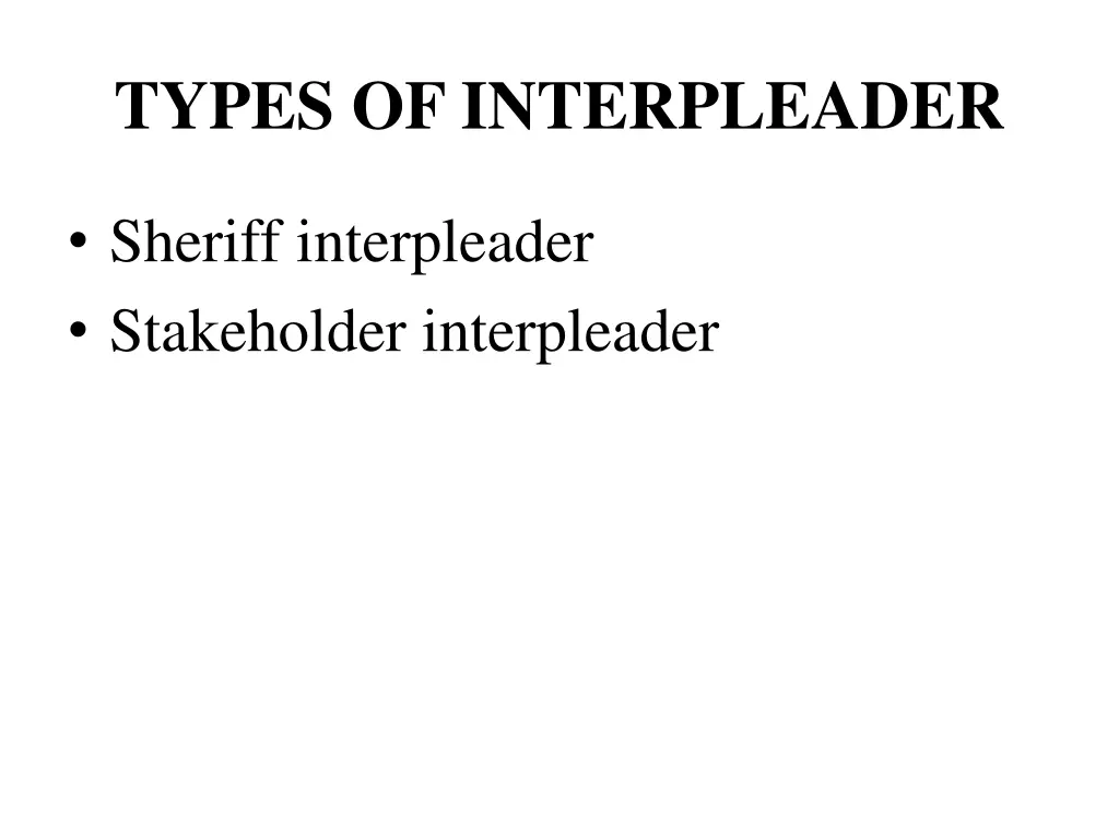 types of interpleader