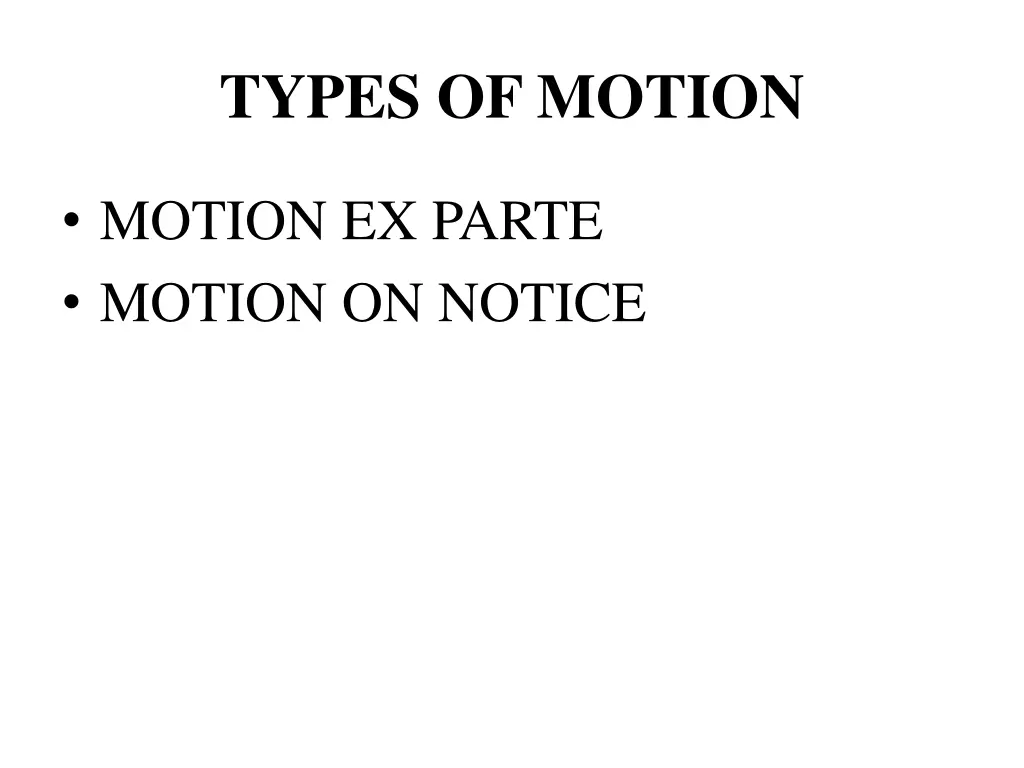 types of motion