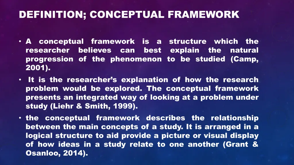 definition conceptual framework