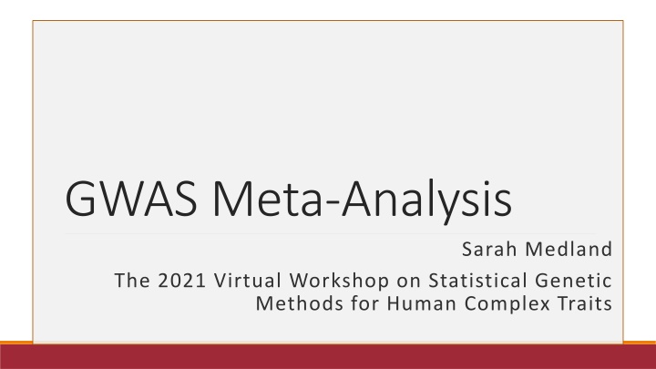 gwas meta analysis