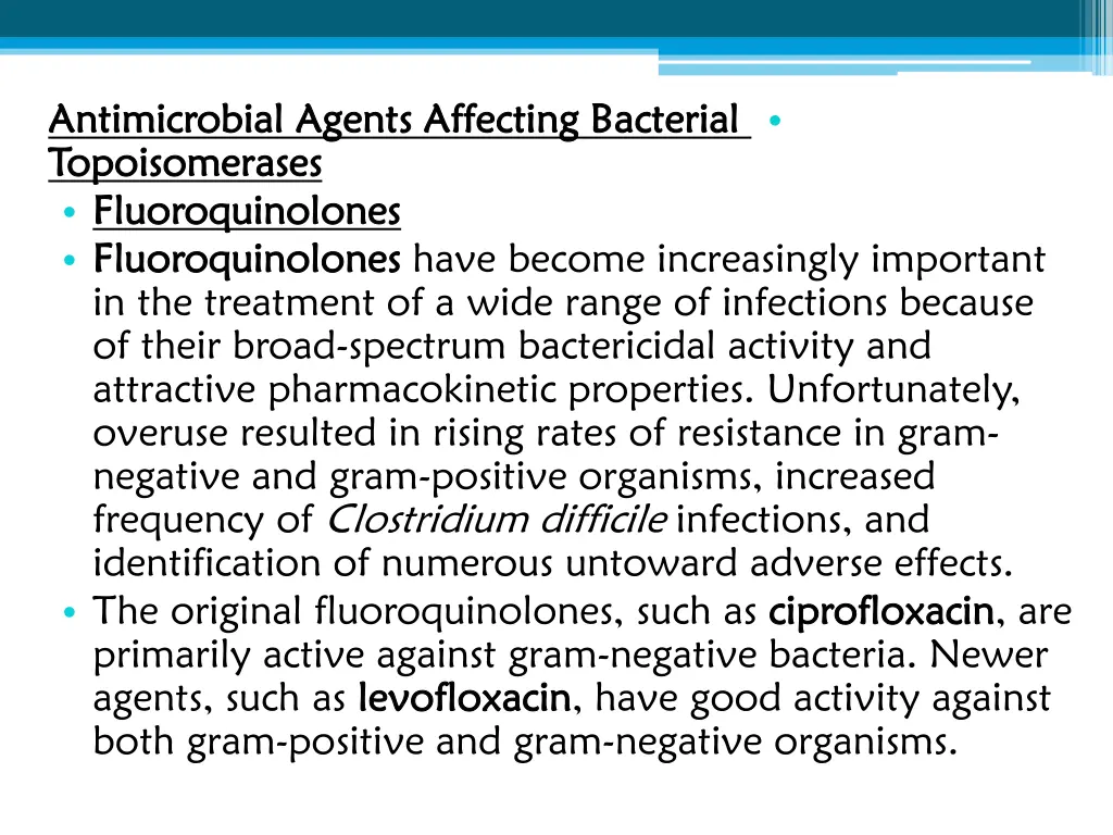 antimicrobial agents affecting bacterial