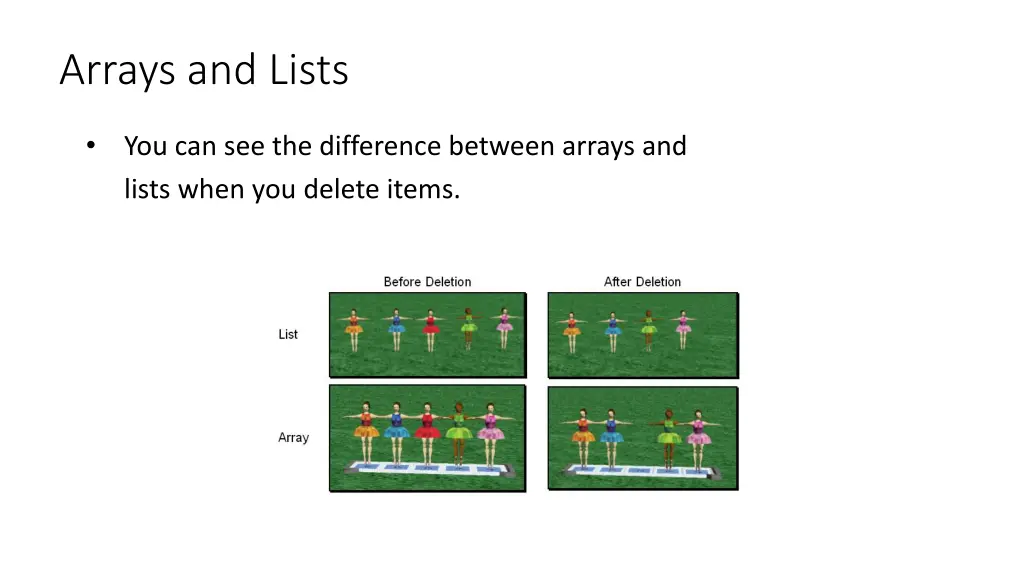 arrays and lists