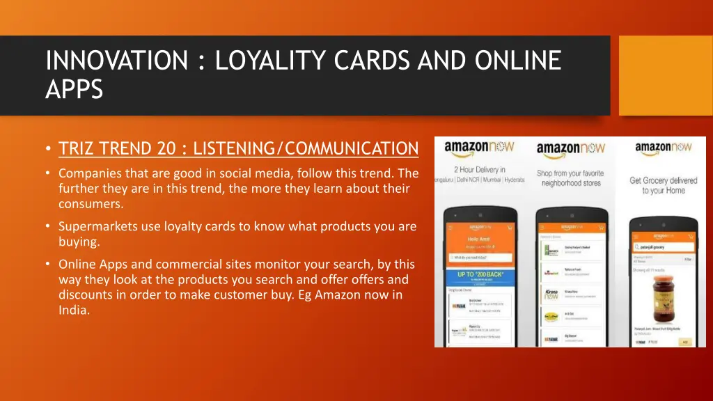 innovation loyality cards and online apps