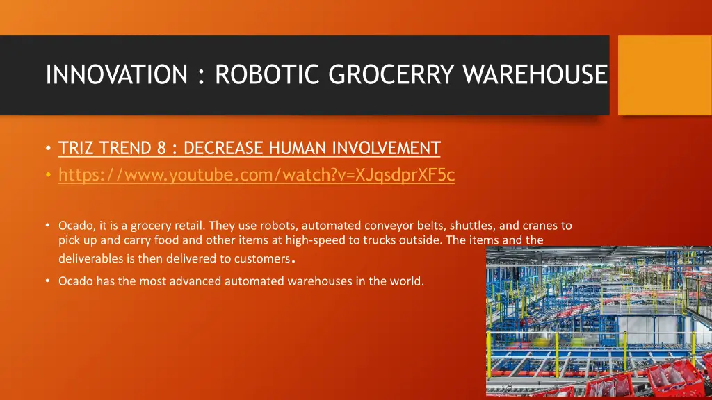 innovation robotic grocerry warehouse