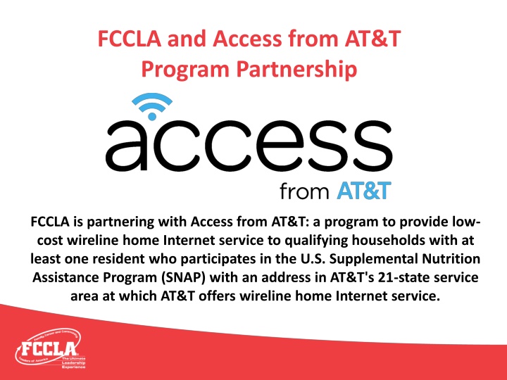 fccla and access from at t program partnership