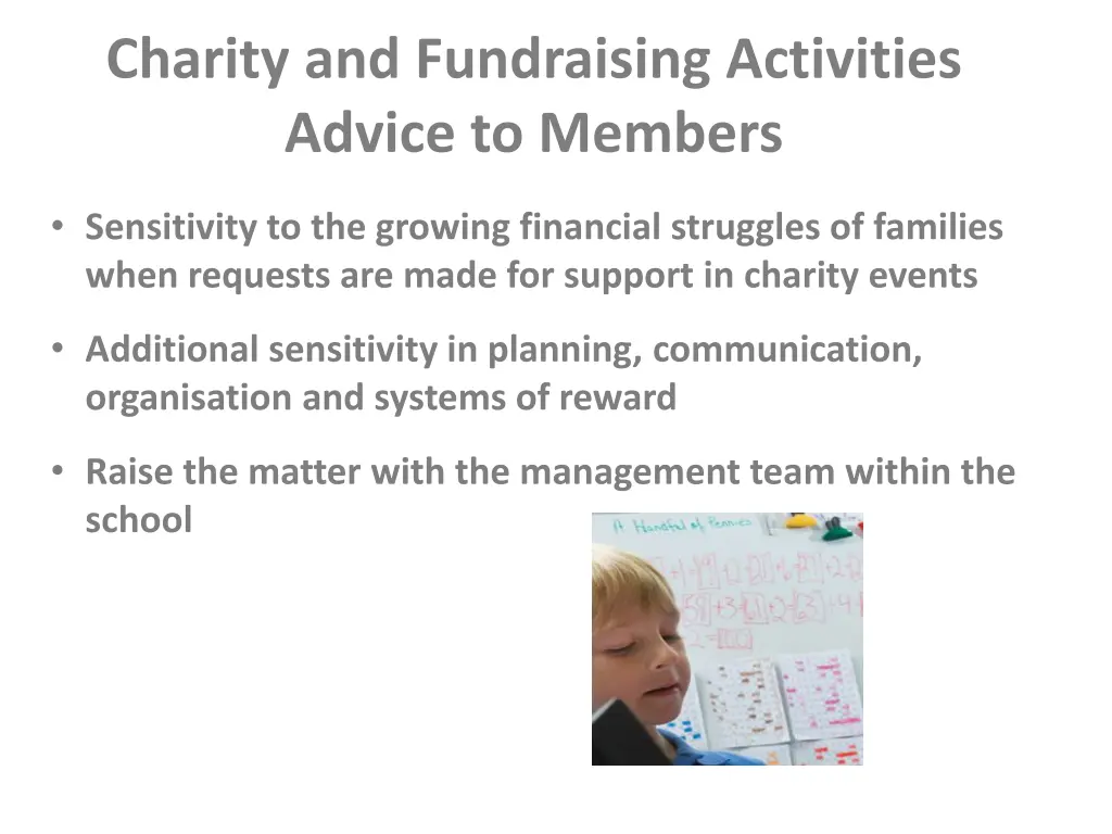 charity and fundraising activities advice