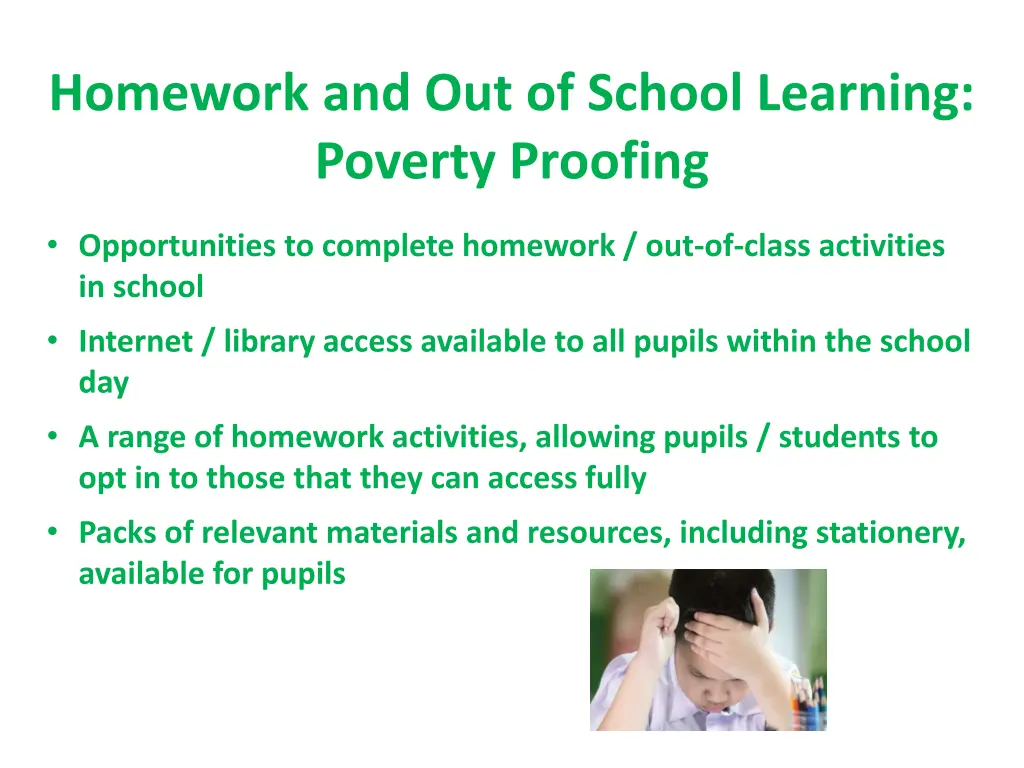 homework and out of school learning poverty