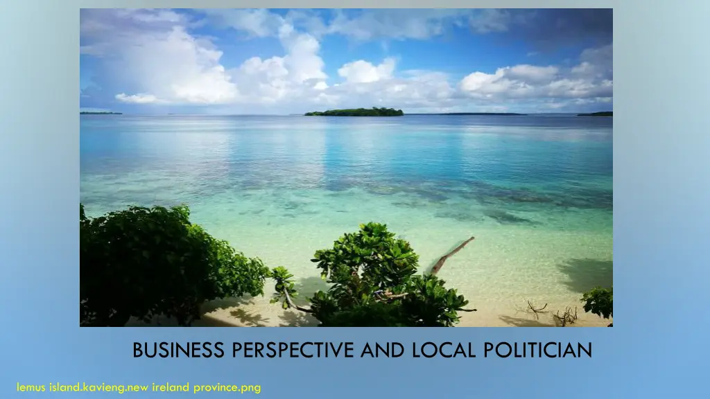 business perspective and local politician